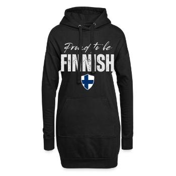 Fierté finlandaise, j'aime la Finlande - Sweat-shirt à capuche long Femme - noir - Devant