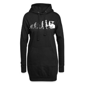 Evolution Schlagzeugerin Percussion Drummer - Hoodie-Kleid - Schwarz - Vorne
