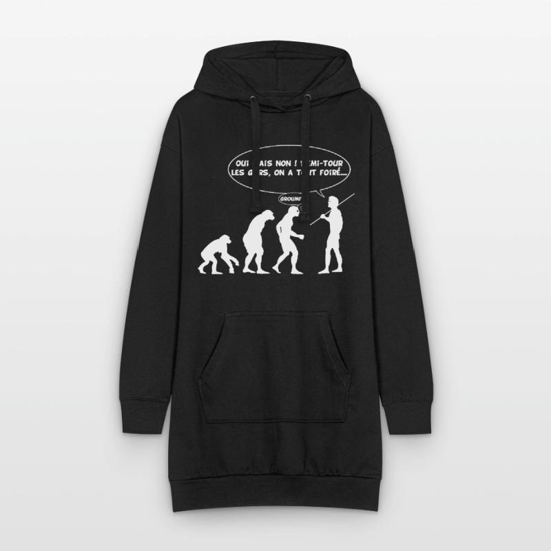 Evolution error (white) Hoodie Dress