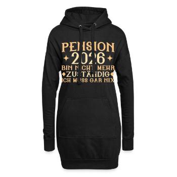 Pension 2026 - Nicht mehr zuständig - Pensionär - Hoodie-Kleid - Schwarz - Vorne