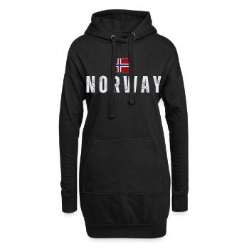 Drapeau norvégien, patriote norvégien - Sweat-shirt à capuche long Femme - noir - Devant