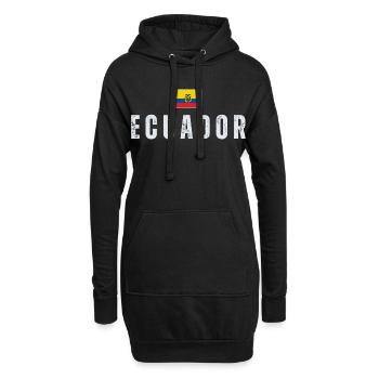 Ecuador-Flagge, ich liebe Ecuador - Hoodie-Kleid - Schwarz - Vorne