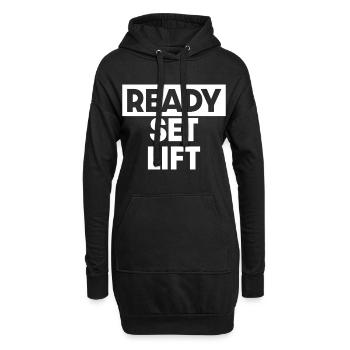 Ready Set Lift - Hoodie-Kleid - Schwarz - Vorne