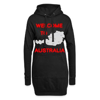 Willkommensdesign Österreich und Australien - Hoodie-Kleid - Schwarz - Vorne