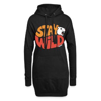 Restez Motif Animal Sauvage avec Design Rat - Sweat-shirt à capuche long Femme - noir - Devant