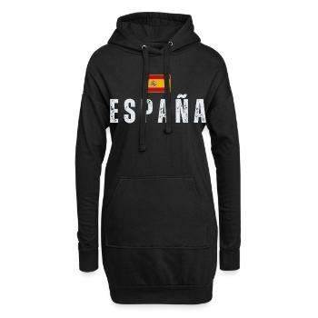Ich liebe Spanien, spanischen Stolz - Hoodie-Kleid - Schwarz - Vorne