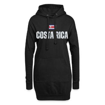 J’aime le Costa Rica, le drapeau du Costa Rica - Sweat-shirt à capuche long Femme - noir - Devant