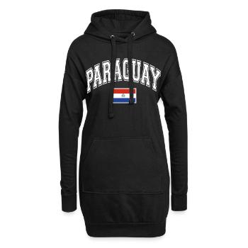 Paraguay Flagge - Hoodie-Kleid - Schwarz - Vorne
