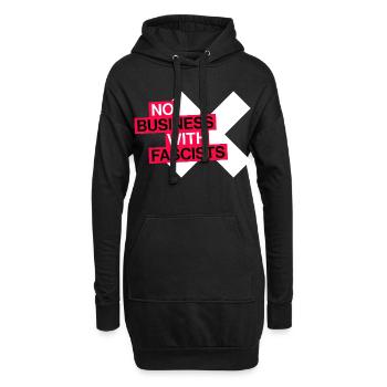NO BUSINESS WITH FASCISTS - Hoodie-Kleid - Schwarz - Vorne
