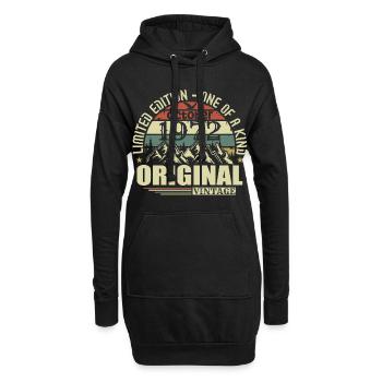 october 1972 - gift for his 53rd birthday october - Hoodie Dress - black - Front