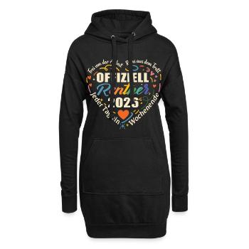 Offizieller Renter 2026 Herzdesign - Hoodie-Kleid - Schwarz - Vorne