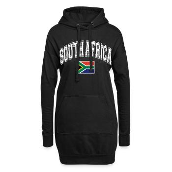 Drapeau de l'Afrique du Sud - Sweat-shirt à capuche long Femme - noir - Devant
