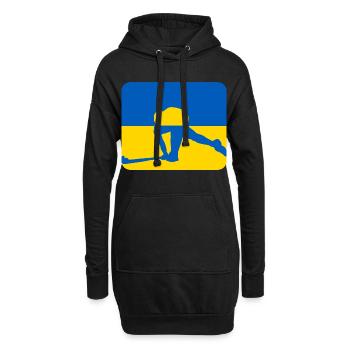Ukraine Frieden Hockey Design - Hoodie-Kleid - Schwarz - Vorne