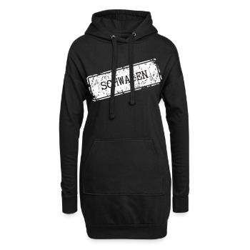 Conception du nom de la ville de Souabe - Sweat-shirt à capuche long Femme - noir - Devant