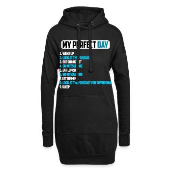 My Perfect Day pour Jeunes Kitesurfeurs - Sweat-shirt à capuche long Femme - noir - Devant