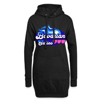 Süße bayrische Mädls - Hoodie-Kleid - Schwarz - Vorne