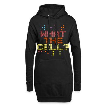 Braille Lehrer Blindenschrift What The Cell - Hoodie-Kleid - Schwarz - Vorne