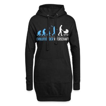 Werdender Vater EVOLUTION DER VATERSCHAFT Lustig - Hoodie-Kleid - Schwarz - Vorne