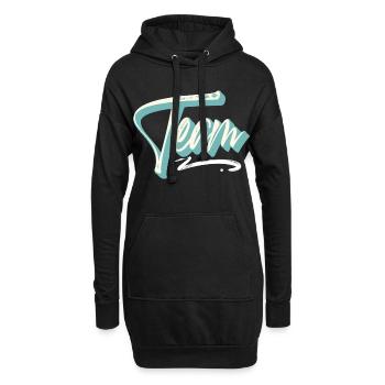 Équipe - Sweat-shirt à capuche long Femme - noir - Devant