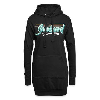 Snowboard - Hoodie-Kleid - Schwarz - Vorne