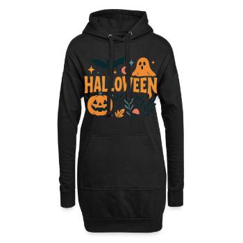 Halloween classique - Sweat-shirt à capuche long Femme - noir - Devant