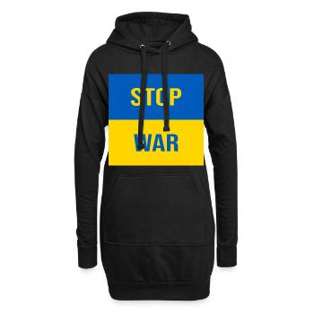 Arrêtez la guerre - Sweat-shirt à capuche long Femme - noir - Devant