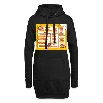 Dictons de style bande dessinée pour les encourageurs - Sweat-shirt à capuche long Femme - noir - Devant