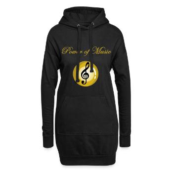 Le pouvoir de la musique - Sweat-shirt à capuche long Femme - noir - Devant