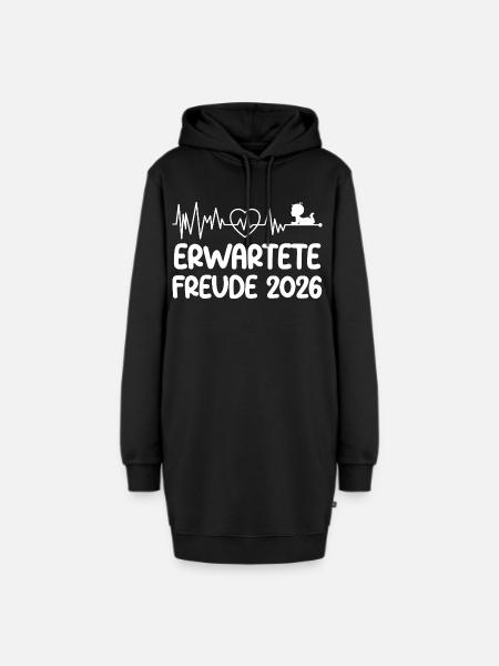 Werdende Mutter ERWARTETE FREUDE 2026 Lustig - Hoodie-Kleid - Schwarz