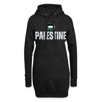 Drapeau palestinien, patriote palestinien - Sweat-shirt à capuche long Femme - noir - Devant