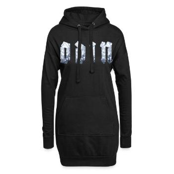 Odin - Sweat-shirt à capuche long Femme - noir - Devant