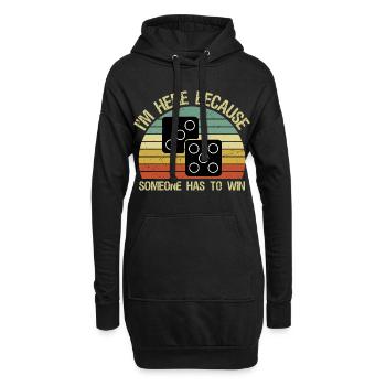 Game Board Games I'm Here Someone Has  To Win - Hoodie-Kleid - Schwarz - Vorne