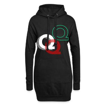 Buchstabe Q Geschenk - Hoodie-Kleid - Schwarz - Vorne