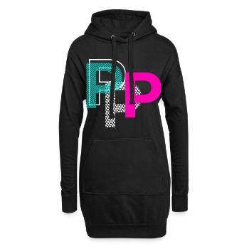 P Buchstabe - Hoodie-Kleid - Schwarz - Vorne