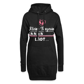 Bald Mama KLEINE TÄNZERIN LÄDT Werdende Mutter - Hoodie-Kleid - Schwarz - Vorne