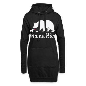 Future Maman MAMA BEAR Rétro Drôle - Sweat-shirt à capuche long Femme - noir - Devant