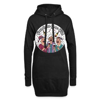 Grandmas Gone Wild - Hoodie-Kleid - Schwarz - Vorne
