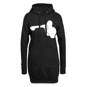 Boxer boxen sportlich - Hoodie-Kleid - Schwarz - Vorne