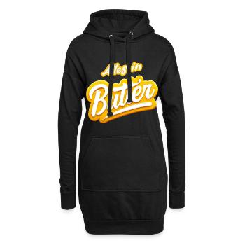 Alles in Butter - Hoodie-Kleid - Schwarz - Vorne