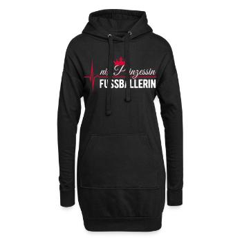 Nix Princess - Footballeur - ECG Pulse Gift - Sweat-shirt à capuche long Femme - noir - Devant