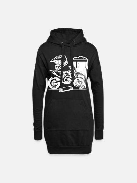 Supermoto_Lifestyle - Hoodie-Kleid - Schwarz