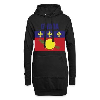 GWADA T-Shirt mit Flagge aus Guadeloupe - Hoodie-Kleid - Schwarz - Vorne