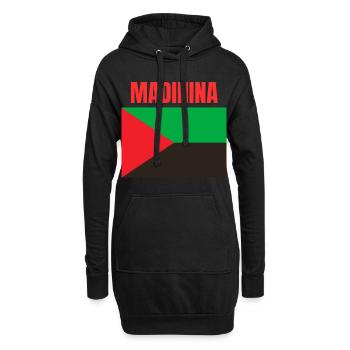 T-shirt Madinina drapeau Martinique - Sweat-shirt à capuche long Femme - noir - Devant