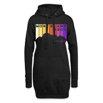Mont Blanc Finisher Bergsteiger Chamonix Montblanc - Hoodie-Kleid - Schwarz - Vorne