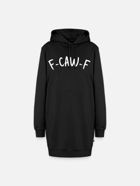 F-Caw-F - Hoodie-Kleid - Schwarz