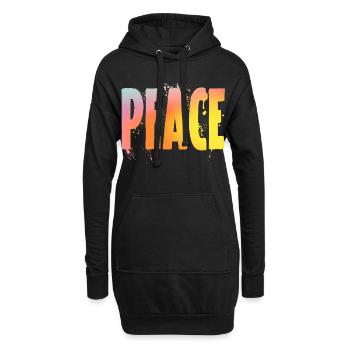 Peace - Hoodie-Kleid - Schwarz - Vorne
