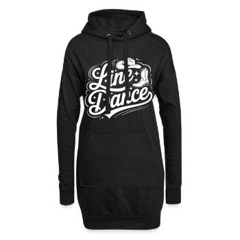Lettrage de silhouette de danse en ligne - Sweat-shirt à capuche long Femme - noir - Devant