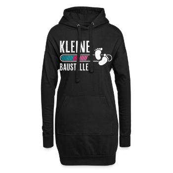 Bald Mama KLEINE BAUSTELLE Baby Kommt Lustiges - Hoodie-Kleid - Schwarz - Vorne