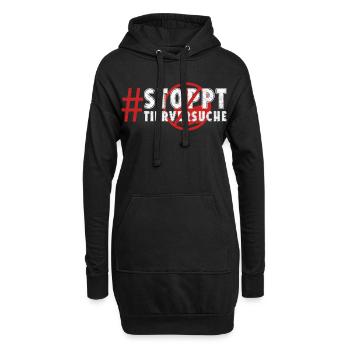 Tierschutz STOPPT TIERVERSUCHE LUSTIG - Hoodie-Kleid - Schwarz - Vorne