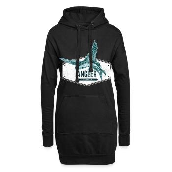 Angler USA Design Fliegender Fisch - Hoodie-Kleid - Schwarz - Vorne